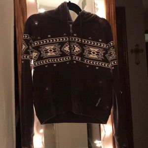 Charcoal Grey billabong tribal print sweatshirt